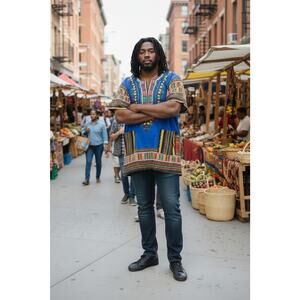 Traditional African unisex dashiki shirt colorful intricate tribal print